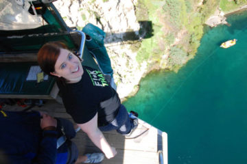 Taupo Bungy, der Moment vorm Sprung