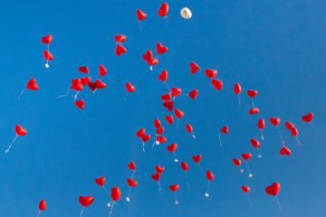 Luftballons am Himmel