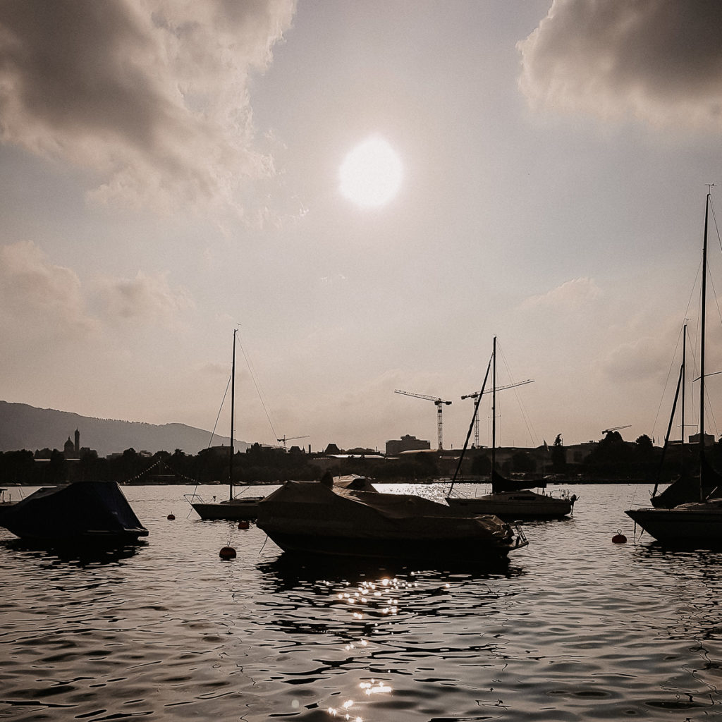 Sonnenuntergang am Zürichsee